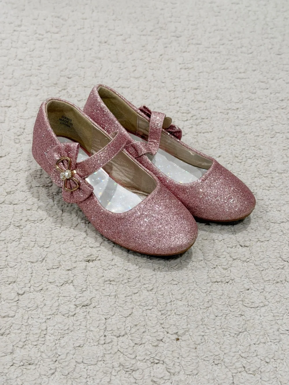 Kids Dufannie Glitter Mary Jane Heels Size 1